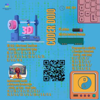 Máš 7-17 let a baví tě programování a práce s technologiemi? Přijď se podívat do našeho klubu CoderDojo. Scházíme se ve školním roce v naší počítačové učebně. Přihlašovat se můžete průběžně. Vzor přihlášky najdete na našich webových stránkách.